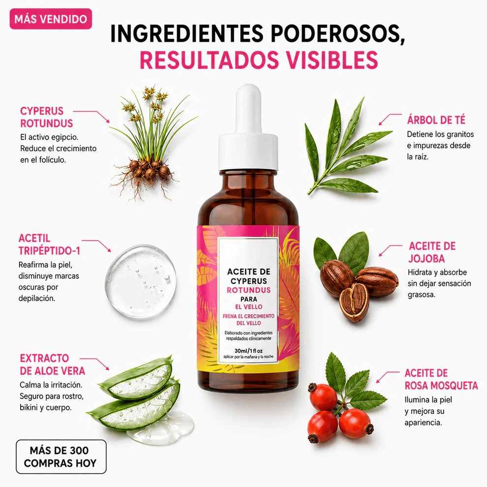 Aceite Cyperus de Venia™ - Adiós depilación constante