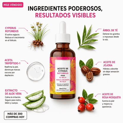 Aceite Cyperus de Venia™ - Adiós depilación constante
